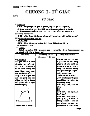 Giáo án Hình học 8 - Trường THCS Lê Quý Đôn